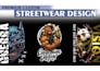 create amazing custom t shirt design for streetwear brand